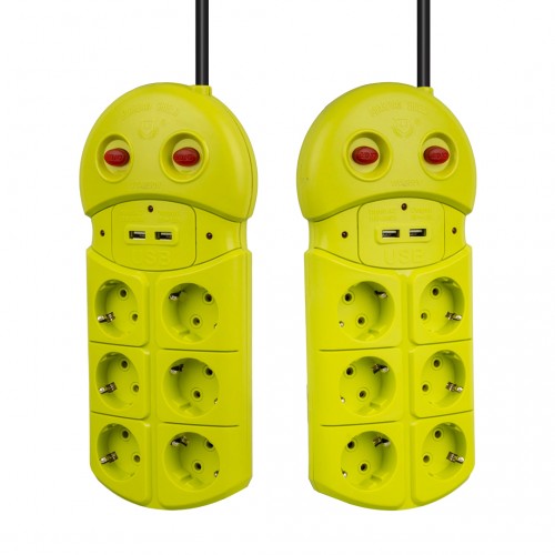 VEA VE-970USB 6'LI 2 USB'Lİ 1.5 METRE GRUP PRİZ