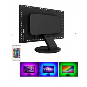  16 Renk Kumandalı Tv Arkası Ambiyans Ledi Rgb Usb Led Şerit Aydınlatma 4 Metre