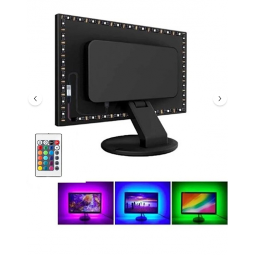  16 Renk Kumandalı Tv Arkası Ambiyans Ledi Rgb Usb Led Şerit Aydınlatma 4 Metre