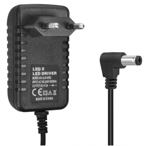 5 VOLT- 2 AMPER - 10 WATT 5.5*2.5 MM L UÇLU LEDLİ PRİZ TİPİ ADAPTÖR