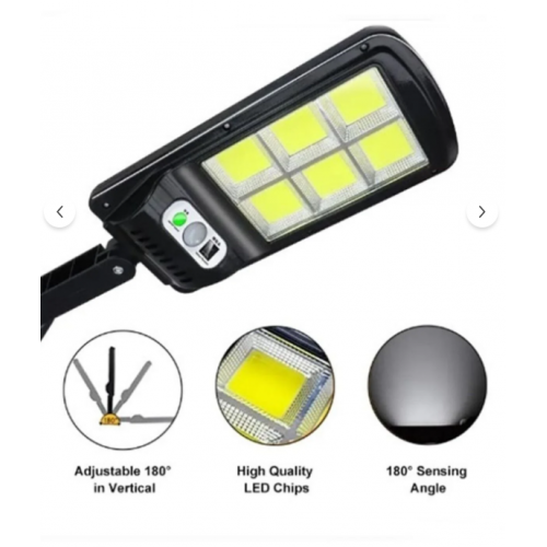 120 LED Güneş Enerjili Sokak Lambası Solar Duvar Lambası Hareket Sensörlü 3 Mod Uzaktan Kumandalı