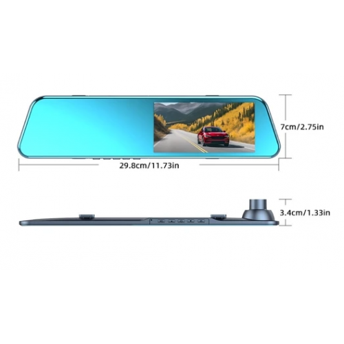 PRS-S16 1080P 4.5'' IPS Ekran Aynaya Takılan Araç Içi Kamera + Geri Görüş Kamerası Hediye ( Türkçe Menü )