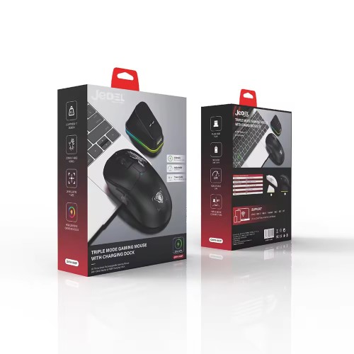 GWH108P GAMİNG KABLOSUZ ŞARJLI BLUETOOTHLU ŞARJ STANDLI PROGRAMLANABİR MOUSE SİYAH
