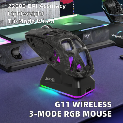 GWH-111 WİRELESS GAMİNG MOUSE 22000DPİ  6D Üç Modlu Programlanabilir ŞARJLI STANDLI BLUETOOTHLU
