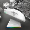 GWH108P GAMİNG KABLOSUZ ŞARJLI BLUETOOTHLU ŞARJ STANDLI PROGRAMLANABİR MOUSE BEYAZ