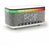 JEDEL SA-148 Bluetooth Hoparlör Kablosuz Şarj Özellikli Masa Saati, Gece Lambası, Çalar Saat