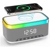 JEDEL SA-148 Bluetooth Hoparlör Kablosuz Şarj Özellikli Masa Saati, Gece Lambası, Çalar Saat