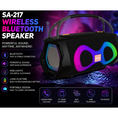 JEDEL SA-217 BLUETOOTHSPAEKER RADYOLU RGB SD KART GİRİŞLİ