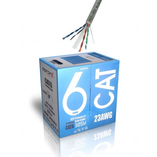 apronx Cat6 23AWG 305m 0,50mm Gri UTP Kablo