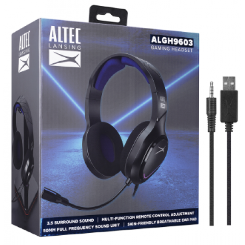 ALTEC LANSİNG ALGH9603 USB + 3.5 JACK GİRİŞLİ OYUNCU KULAKLIK SİYAH