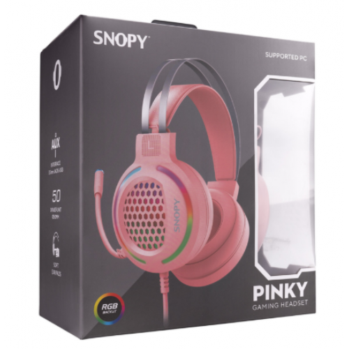 Snopy Pembe Sn-gx82 Pınky 3,5mm Gaming Oyuncu Mikrofonlu Kulaklık