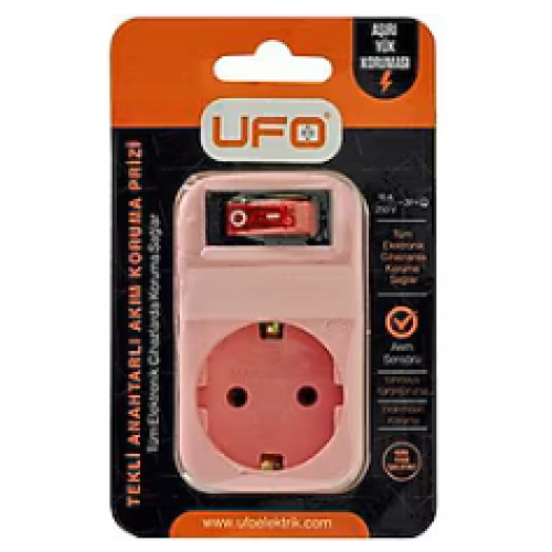 UFO AKIM KORUMALI PRİZ TEKLİ