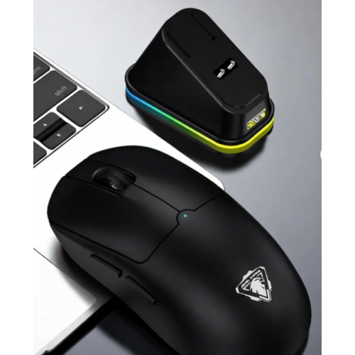Jedel Şarjlı Oyuncu Mouse Rgb Led Işıklı Standlı Kablosuz Mouse 1600Dpı Siyah WD157