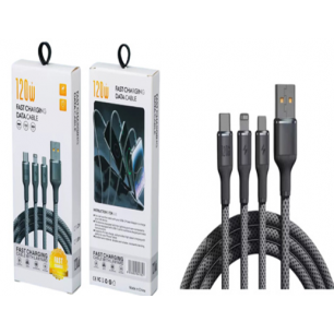 PL-8940 3in1 120W USB ŞARJ DATA KABLO DATA KABLO