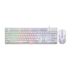 JEDEL GK106 IŞIKLI GAMİNG KLAVYE MOUSE SET BEYAZ