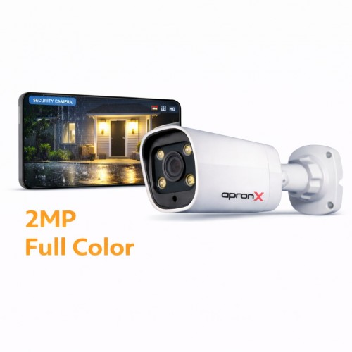 Apronx AX-BW125S 2Mp 2.8mm Full Color Mikrofonlu Bullet Ahd Metal Kasa Kamera
