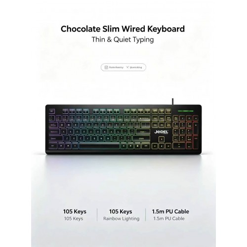 JEDEL K510 IŞIKLI GAMİNG SLİM KLAVYE