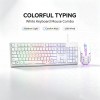 JEDEL GK106 IŞIKLI GAMİNG KLAVYE MOUSE SET BEYAZ
