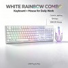 JEDEL GK106 IŞIKLI GAMİNG KLAVYE MOUSE SET BEYAZ