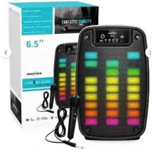 GTS-1793 Taşınabilir 6.5 inç LED Bluetooth Kareoke Hoparlör / USB / TF Cart / FM