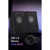 Sprange SR-PN784 3W*2 USB 2.0 + 3.5mm USB 5V Hoparlör Siyah