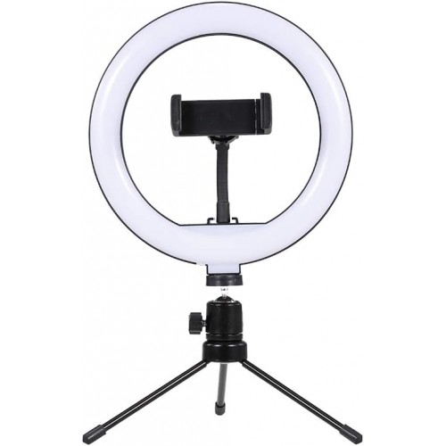 Tripod ile 8 inç LED Masaüstü Video Halka Işık Selfie Lambası