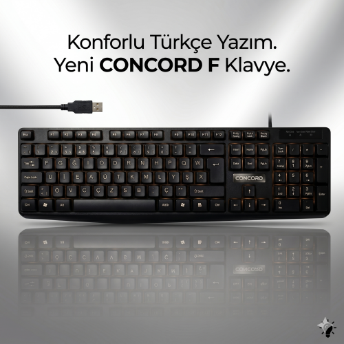 CONCORD C-72 F Klavye Kablolu Türkçe