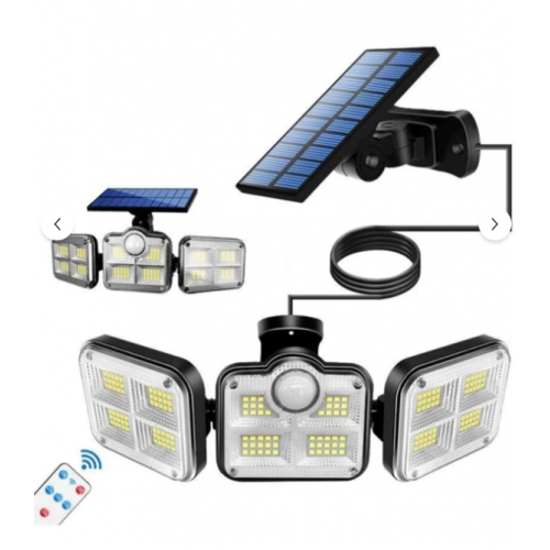 TAWİTEC TW-8040 Solar Güneş Enerjili 122 Ledli Hareket Sensörlü Bahçe Aydınlatma Sokak Lambası