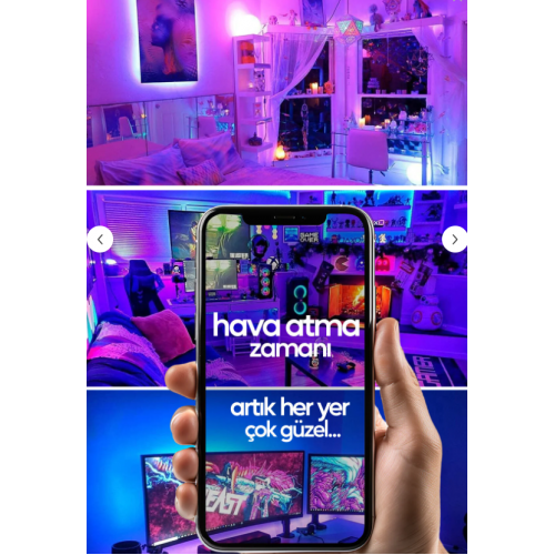 TAWİTEC TV ARKASI RGB ŞERİT LED KUMANDALI 5m