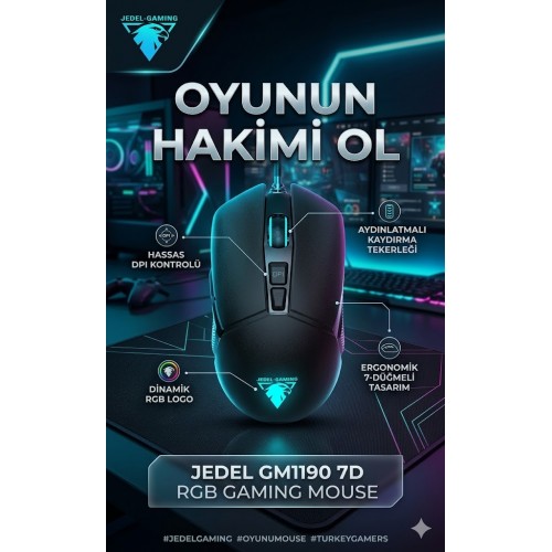 JEDEL GM1190 7D RGB GAMİNG  MOUSE