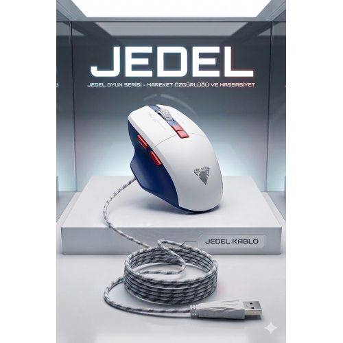JEDEL GM150 7D COLRFULL  GAMİNG MOUSE  BEYAZ