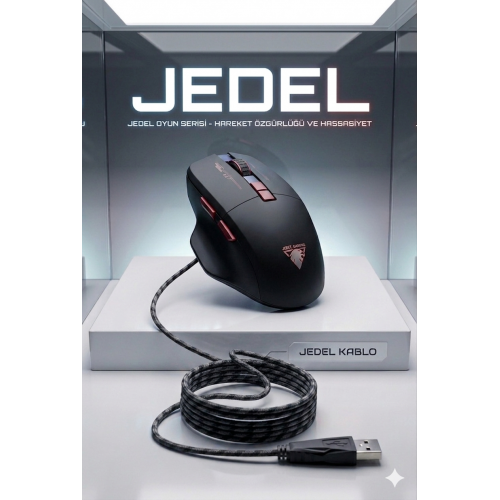JEDEL GM150 7D COLRFULL  GAMİNG MOUSE SİYAH