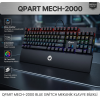QPART MECH-2000 BLUE SWİTCH MEKANİK KLAVYE BİLEKLİ DESTEKLİ