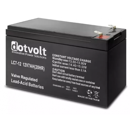 Dotvolt Lc7-12 Kuru Tip Akü 12V 7Ah
