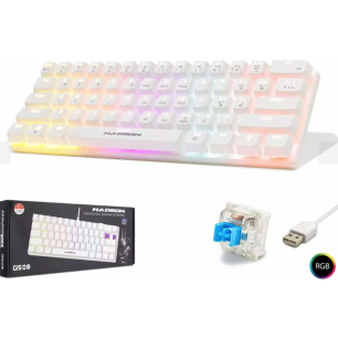 G508B Kablolu Oyuncu Mini Klavye Mekanik Blue Switch Rgb Q Beyaz