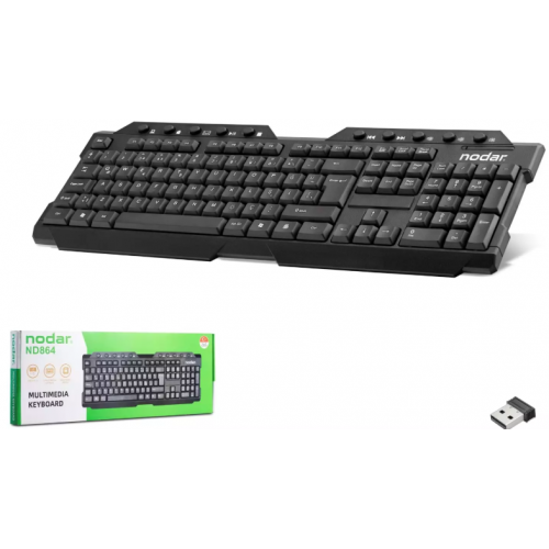 Nodar Nd864 Kablosuz Multimedia Klavye Q Siyah