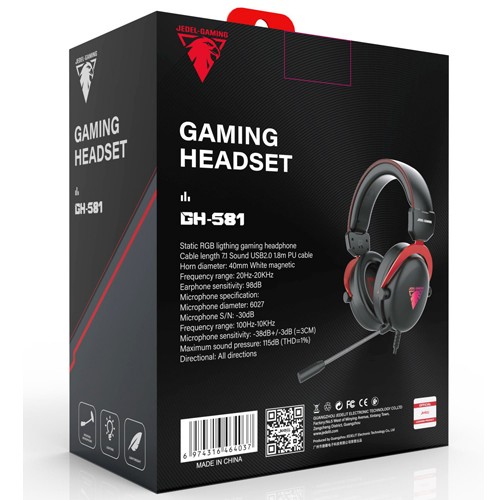 JEDEL GH-581 7.1 USB RGB GAMİNG KULAKLIK PROFESYONEL SES KALİTESİ