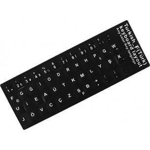  Klavye Sticker Tuş Takımı Türkçe F Siyah