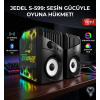 JEDEL S-599 1+1 SPEAKER BLUETOOTH ÖZELLİKLİ YAN TARAFLARI RGB IŞIKLI