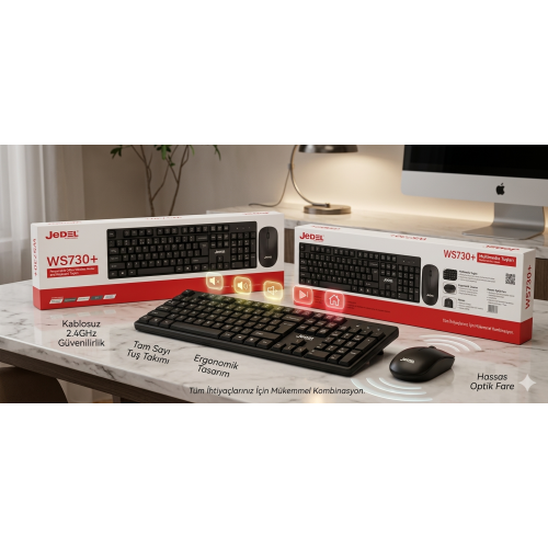 JEDEL W730 KABLOSUZ KLAVYE MOUSE SET