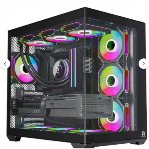 Game Master F7 Lite 7X ARGB Fanlı Uzaktan Kumandalı Siyah Gaming Akvaryum Kasa