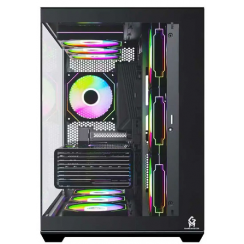 Game Master F7 Lite 7X ARGB Fanlı Uzaktan Kumandalı Siyah Gaming Akvaryum Kasa