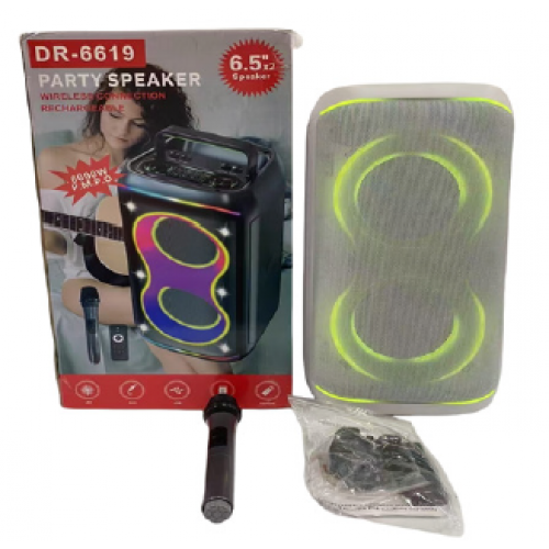 PL-4304 6000W BT,SD,USB GİRİŞLİ MİC.KUMANDALI RGB IŞIKLI SPEAKER 6.5x2