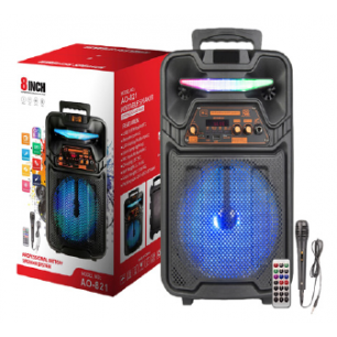 PL-4680 BT,SD,USB GİRİŞLİ MİC.VE KUMANDALI RGB IŞIKLI SPEAKER 8 İNÇ