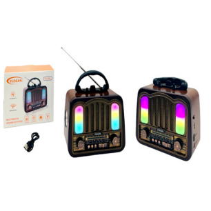 PL-4702 FM,BT,SD,USB GİRİŞLİ NOSTALJİ RADYO RGB IŞIKLI SPEAKER