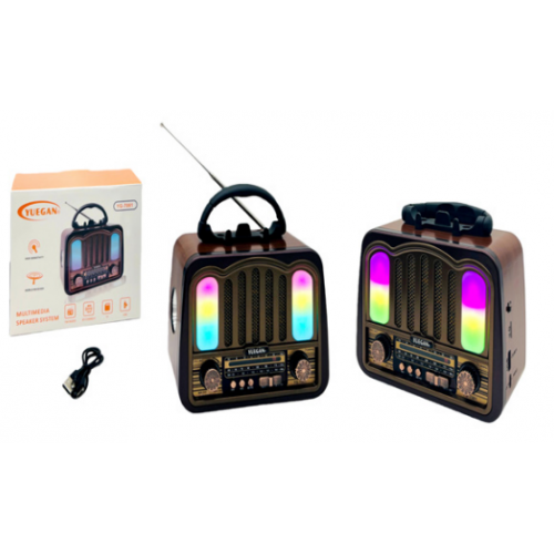 PL-4702 FM,BT,SD,USB GİRİŞLİ NOSTALJİ RADYO RGB IŞIKLI SPEAKER