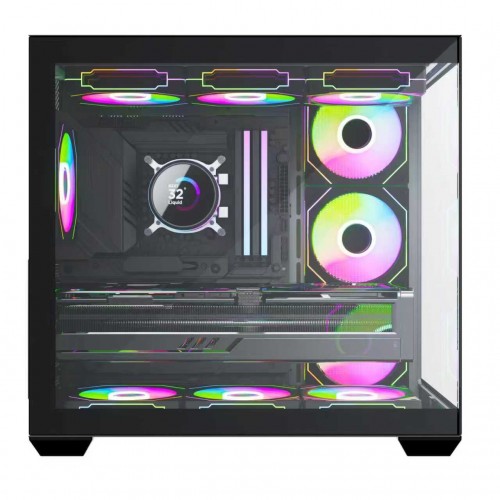 Game Master Akvaryum 7 RGB Fanlı Siyah GAMİNG KASA KUMANDALI