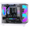GM Game Master GM-X1 Tuştan Değişmeli 3X RGB Fanlı Gaming Mini Akvaryum m-ATX Beyaz Kasa