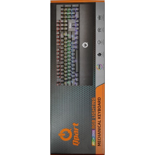 QPART MECH-2000 BLUE SWİTCH MEKANİK KLAVYE BİLEKLİ DESTEKLİ