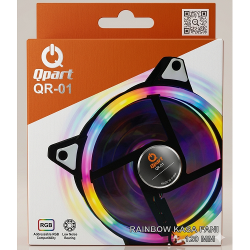 QPART 12 CM RAİNBOW KASA FANI QR-01
